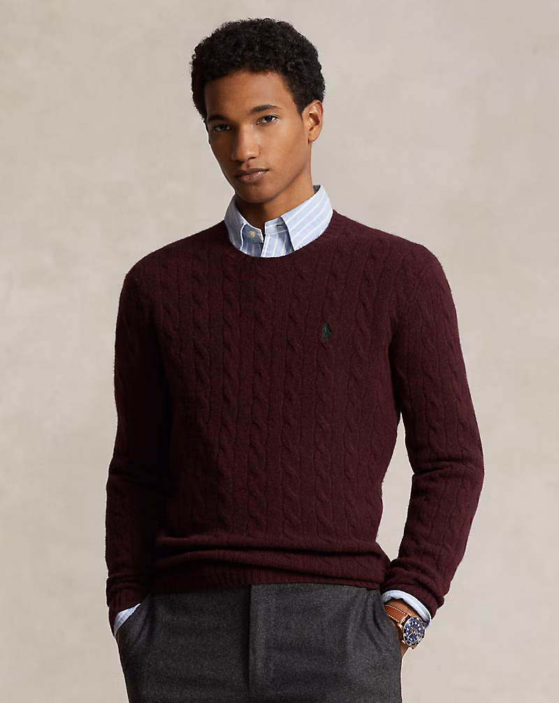 Cable-Knit Wool-Cashmere Sweater