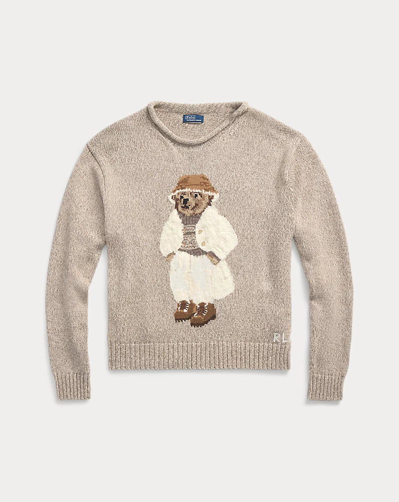 Polo Bear Cotton Roll-Neck Sweater