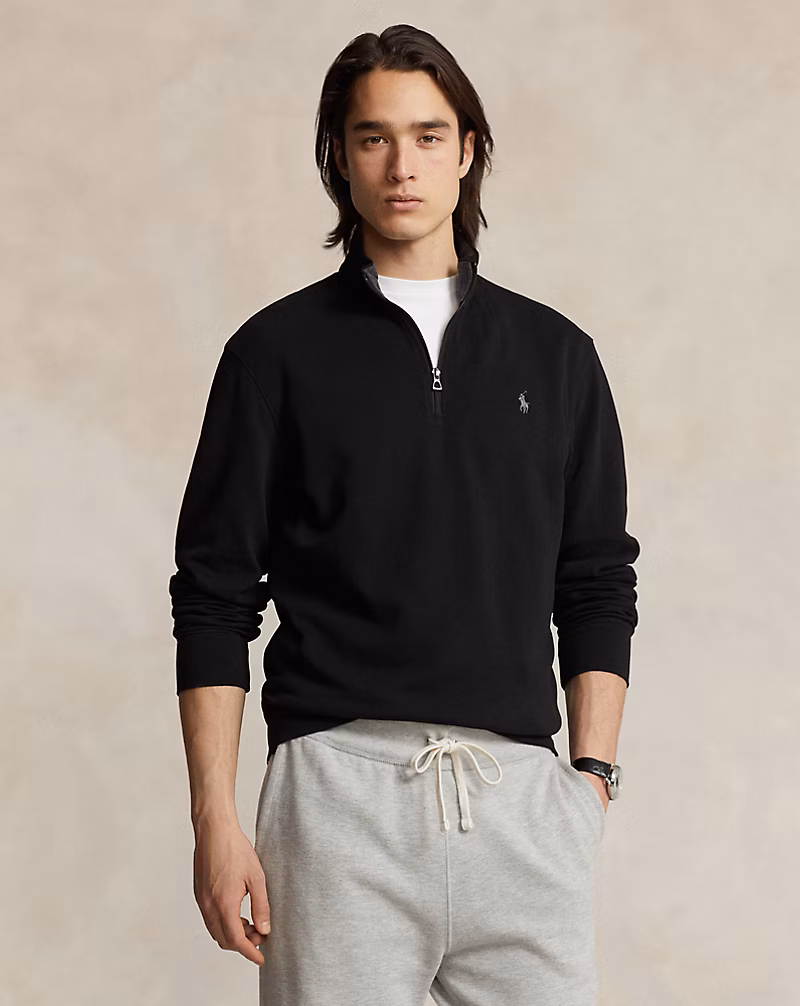 Luxury Jersey Quarter-Zip Pullover