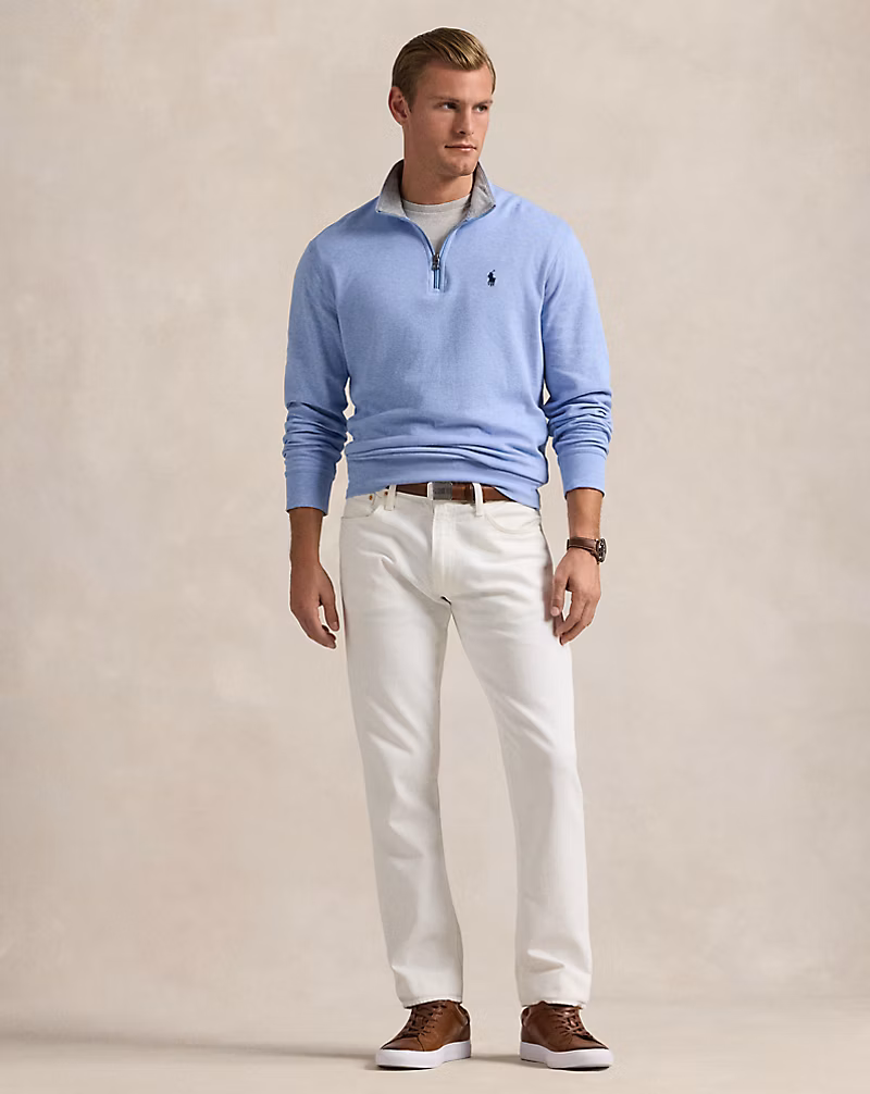 Luxury Jersey Quarter-Zip Pullover