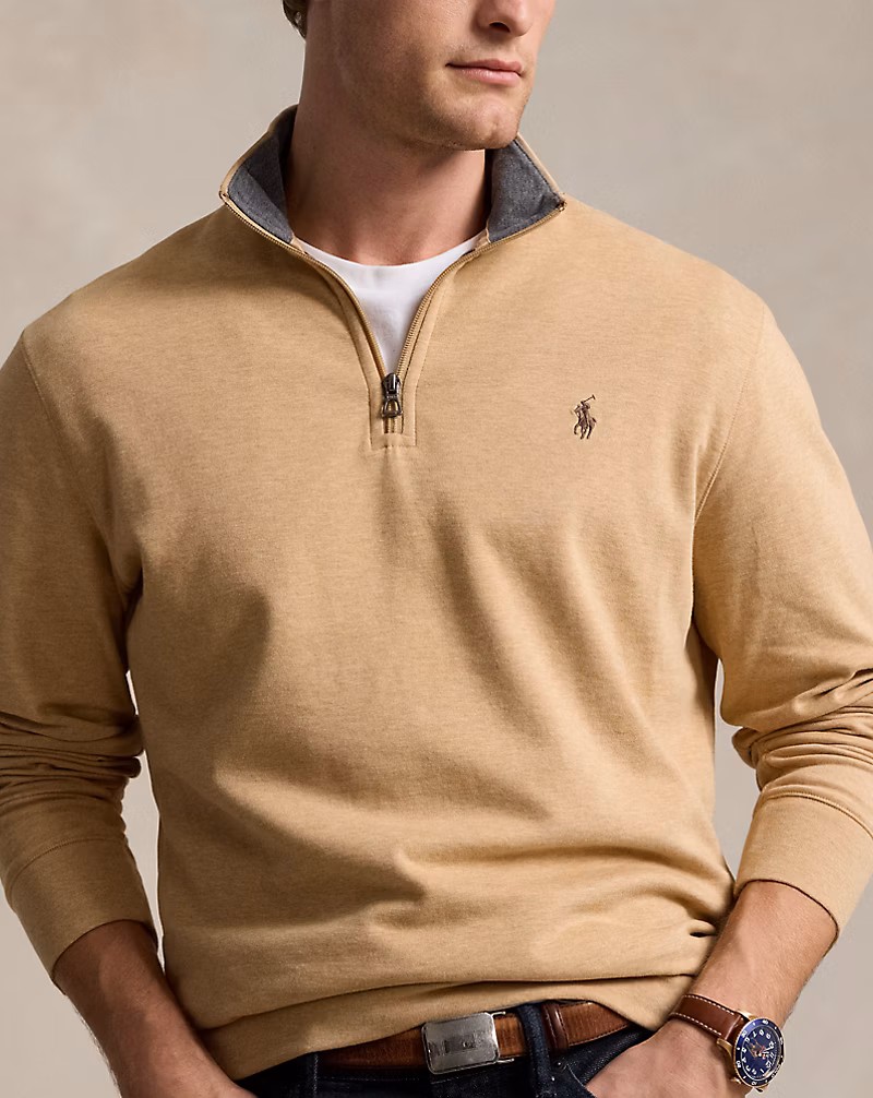 Luxury Jersey Quarter-Zip Pullover