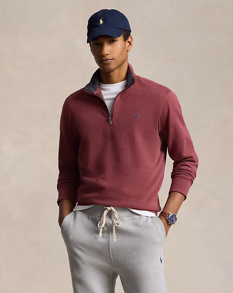 Luxury Jersey Quarter-Zip Pullover