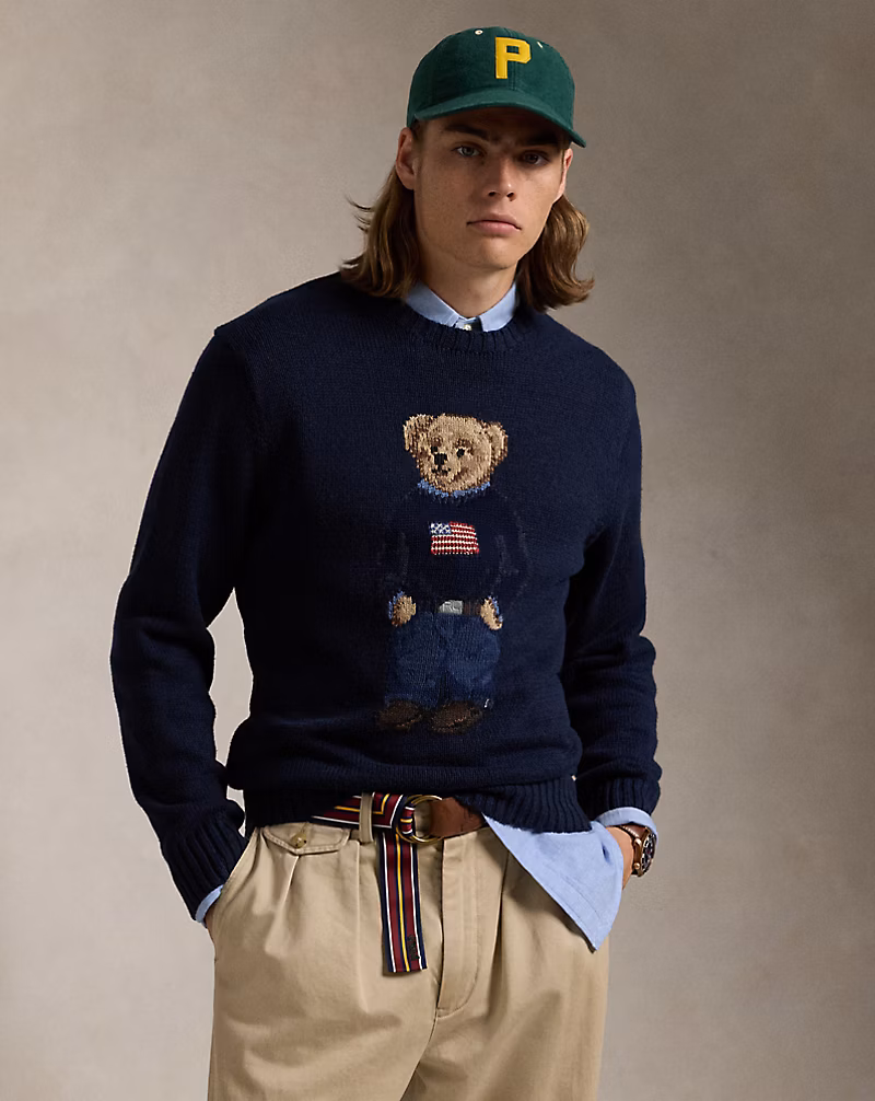 Polo Bear Cotton-Linen Sweater