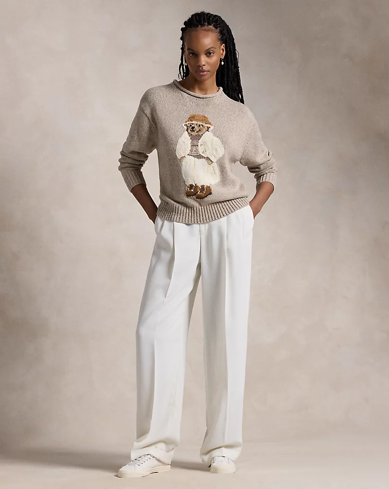 Polo Bear Cotton Roll-Neck Sweater