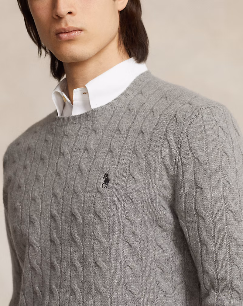 Cable-Knit Wool-Cashmere Sweater
