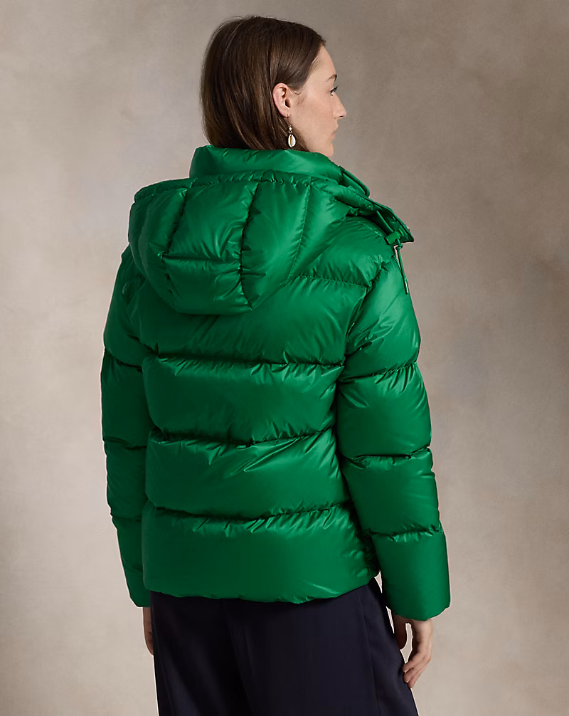 Water-Repellent Quilted Down Jacket