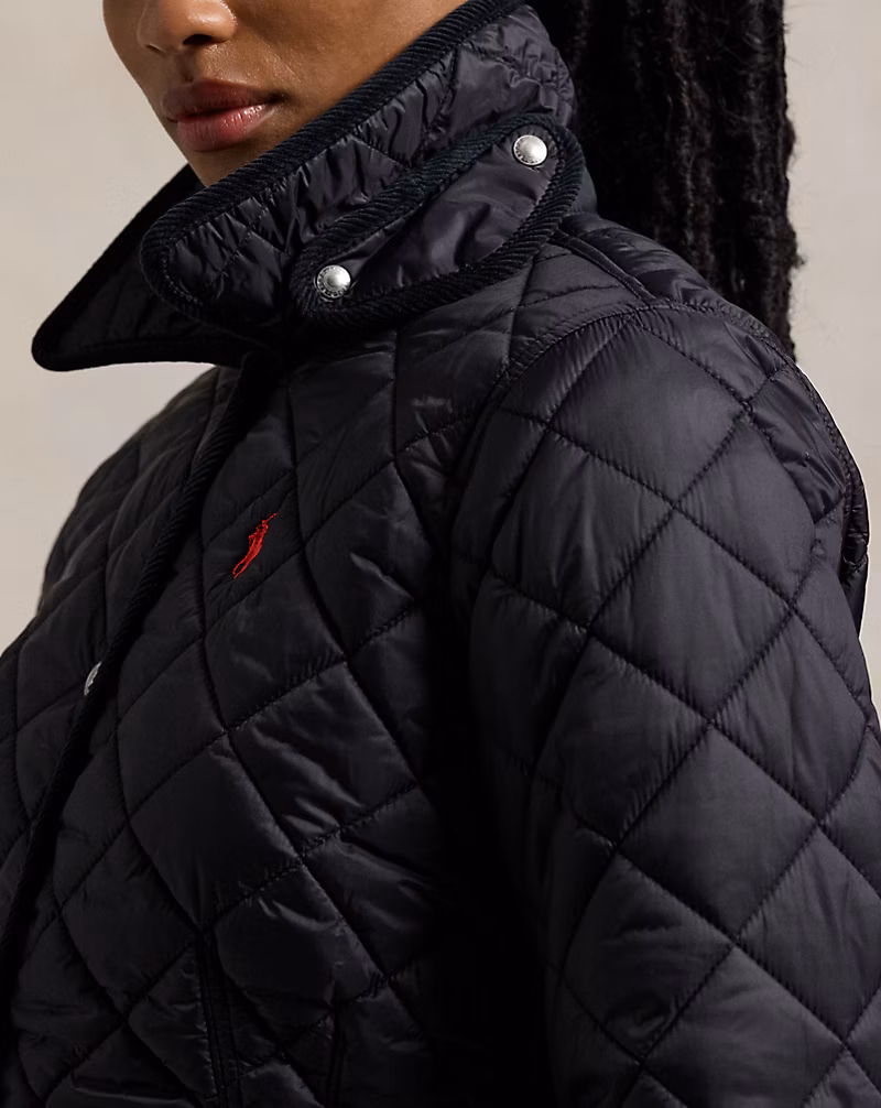 Water-Repellent Quilted Coat