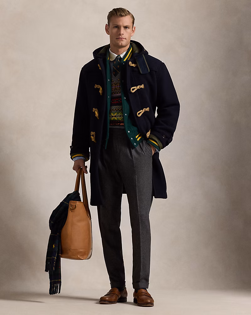 Wool Twill Toggle Coat