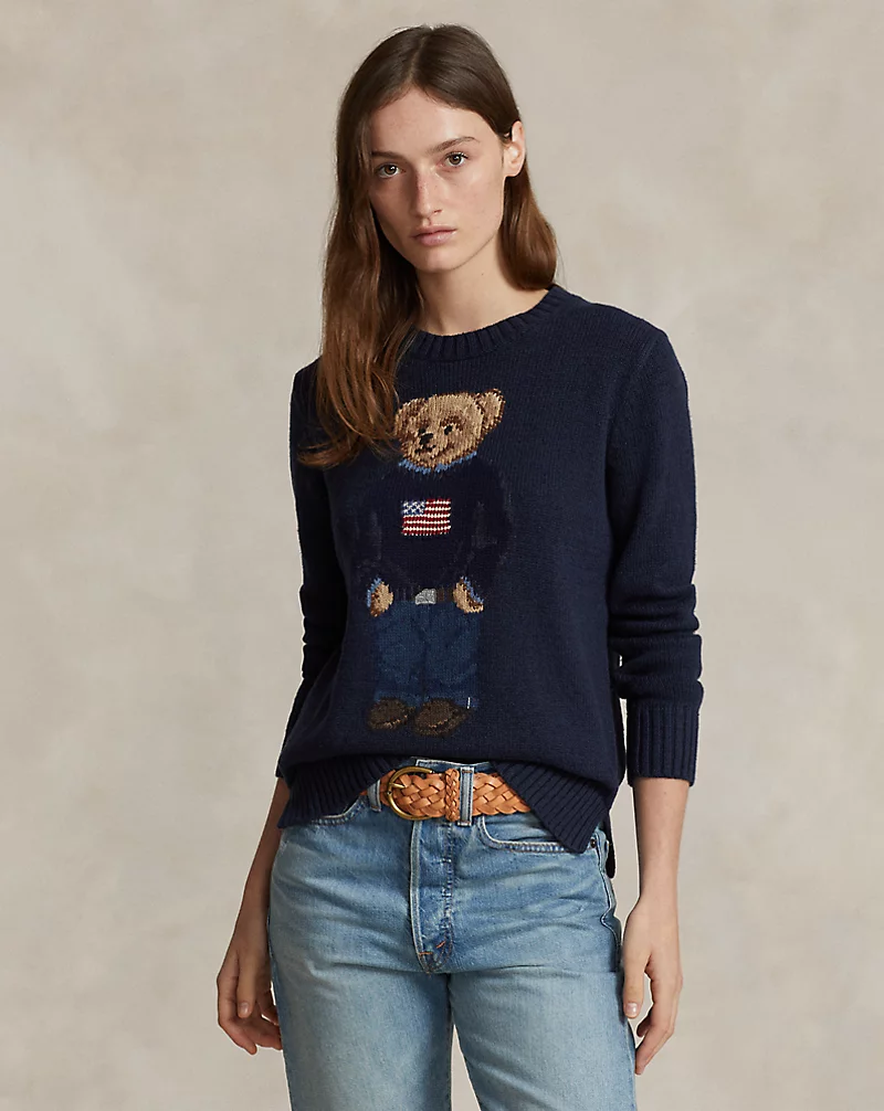 Polo Bear Cotton-Linen Sweater