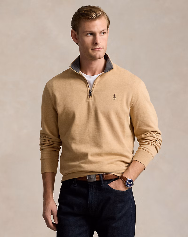Luxury Jersey Quarter-Zip Pullover