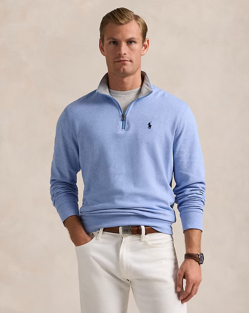 Luxury Jersey Quarter-Zip Pullover