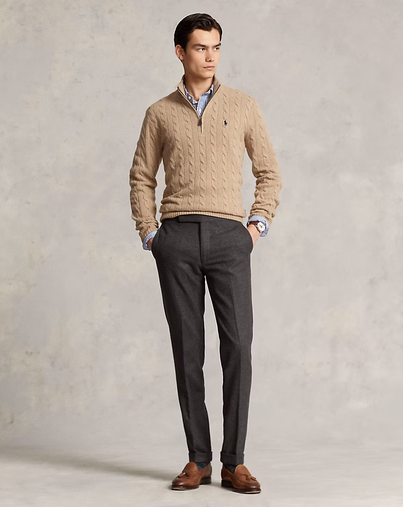 Cable-Knit Wool-Cashmere Sweater