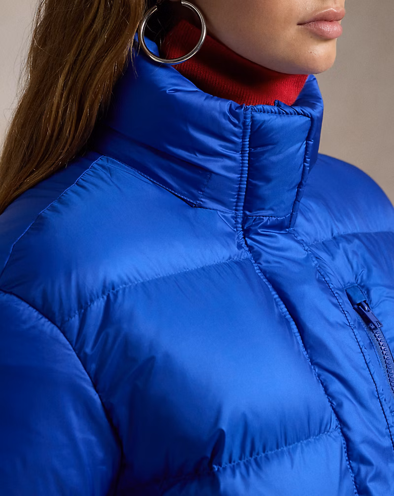 Water-Repellent Quilted Down Jacket