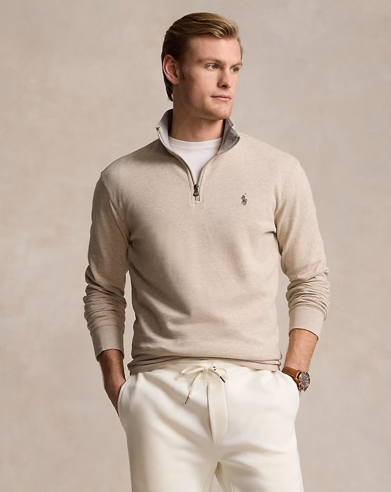 Luxury Jersey Quarter-Zip Pullover
