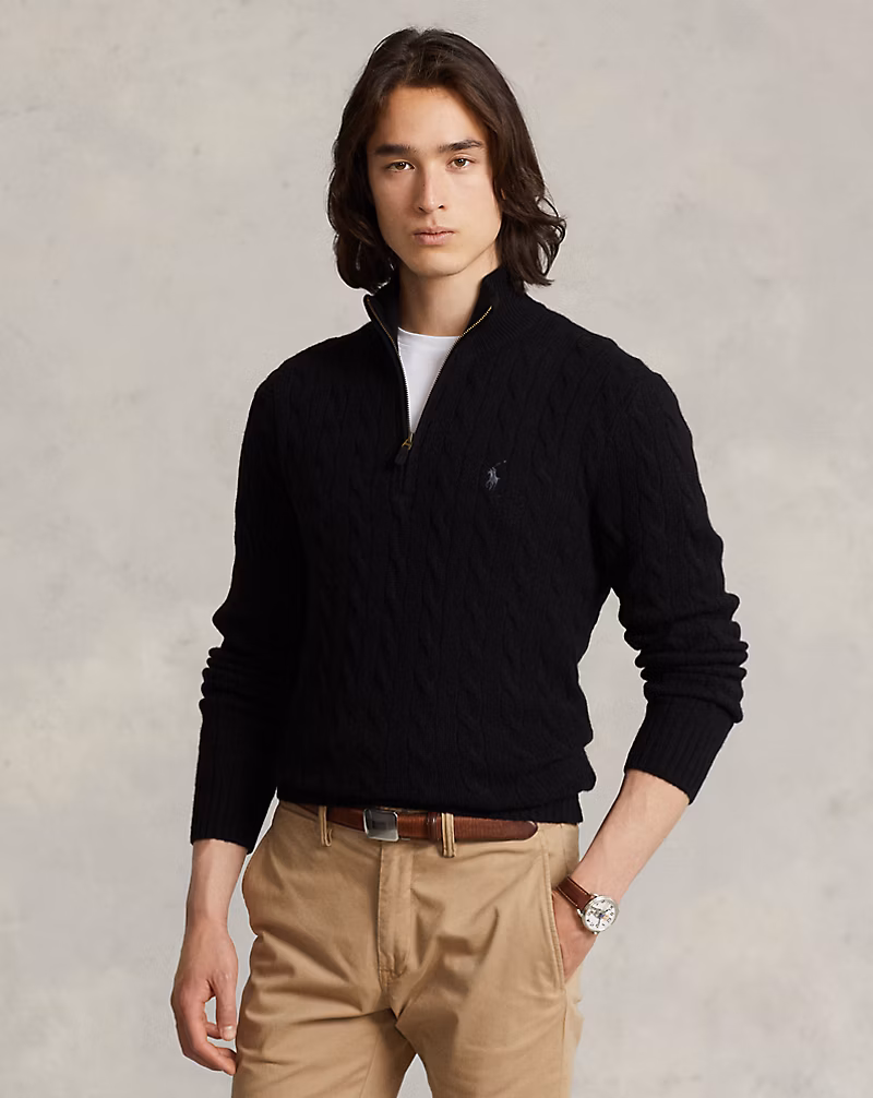 Cable-Knit Wool-Cashmere Sweater