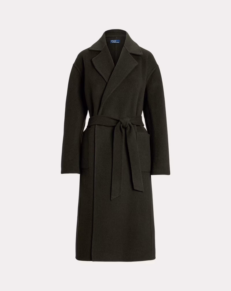 Double-Faced Wool Wrap Coat
