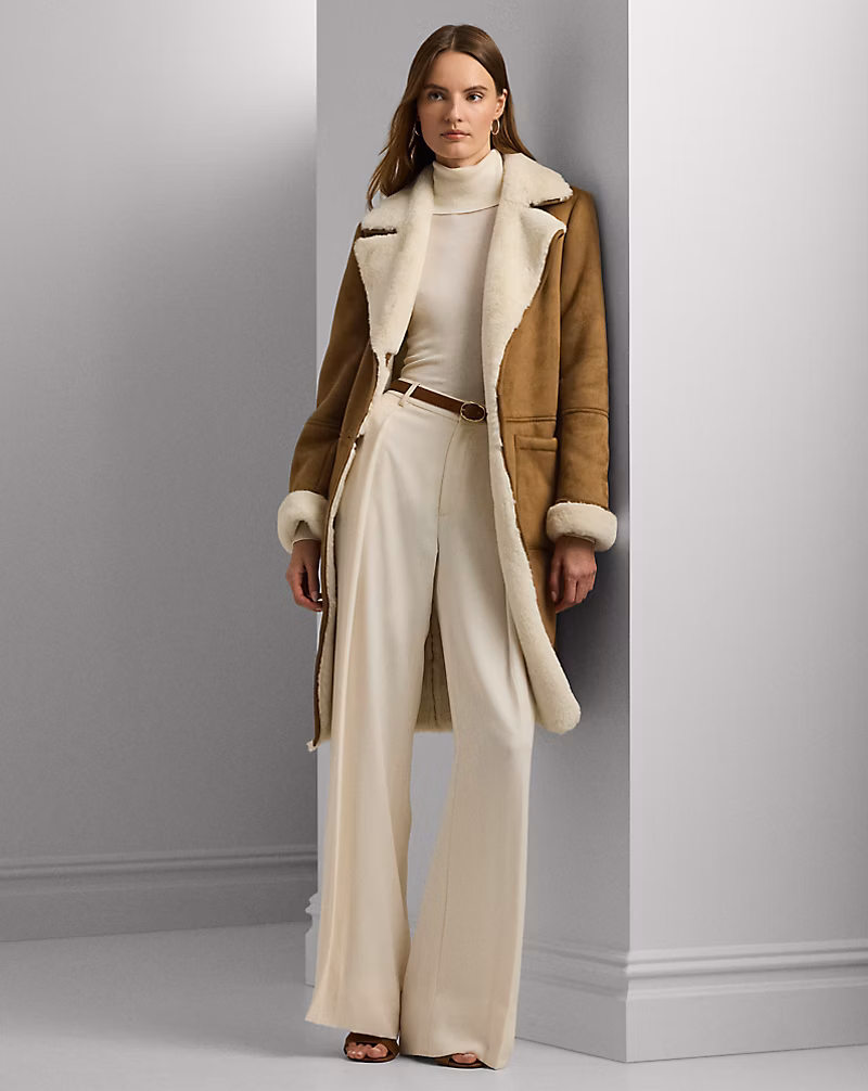 Faux-Shearling & Faux-Suede Coat