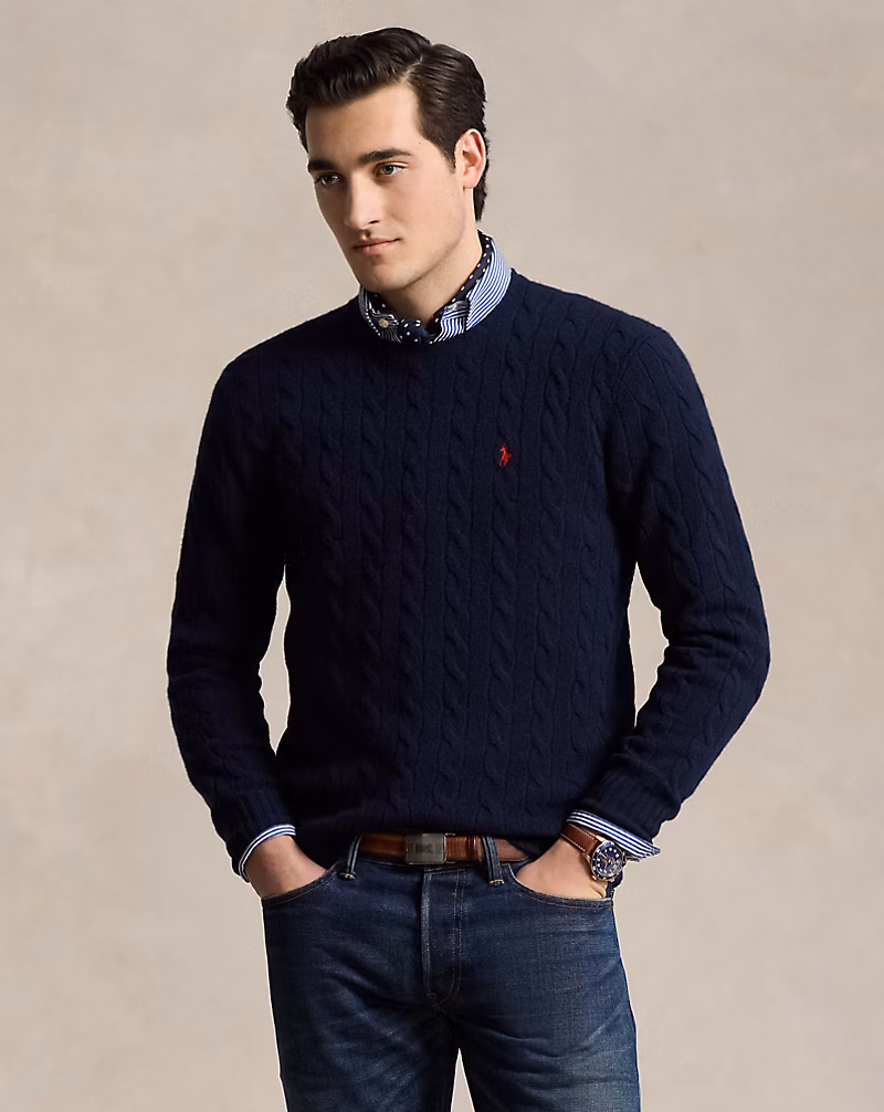 Cable-Knit Wool-Cashmere Sweater