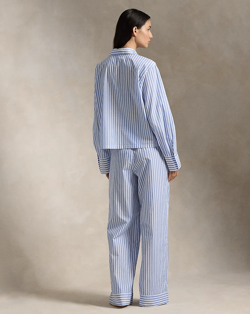 Long-Sleeve Poplin Pajama Set