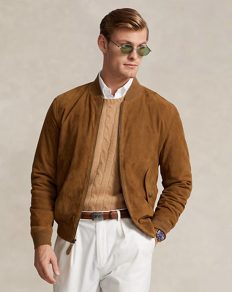 Suede Bomber Jacket