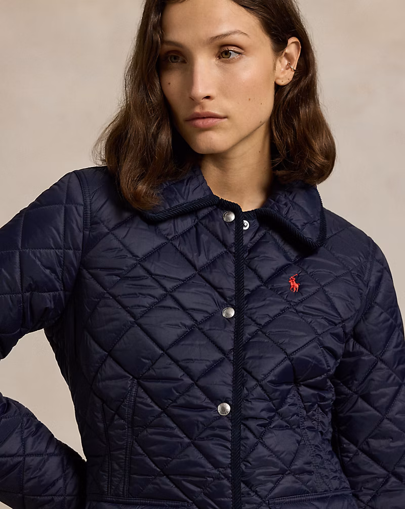 Water-Repellent Quilted Coat