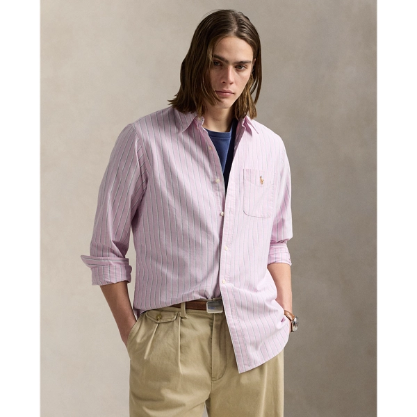 Classic Fit Striped Oxford Shirt