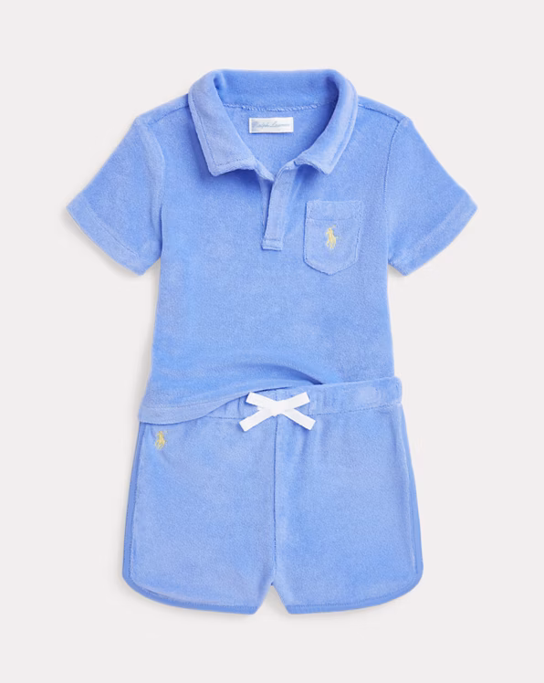 Terry Polo Shirt & Short Set